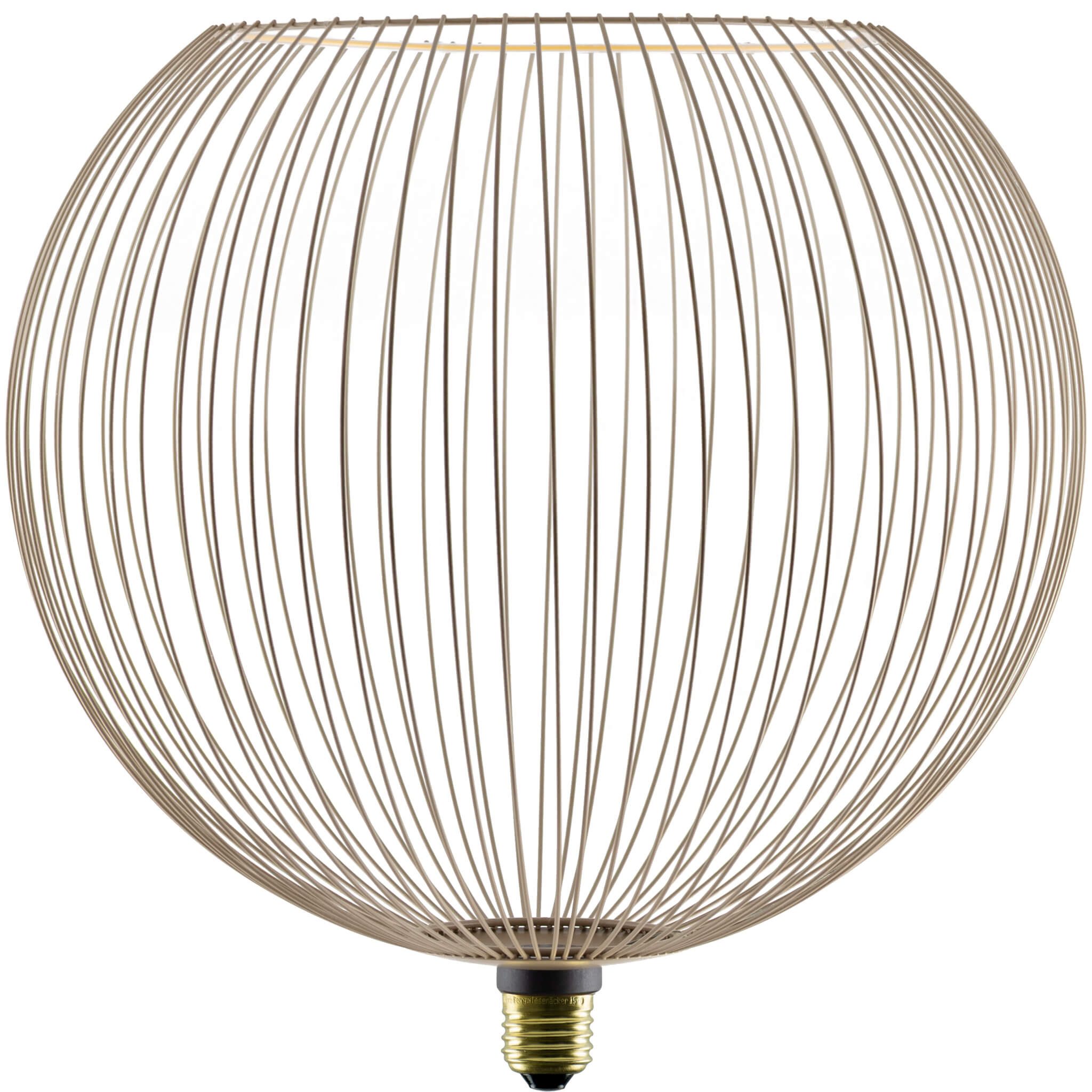 SEGULA LED-Filament LED Floating Filo, E27, 1 St., Extra-Warmweiß, LED Floating Filo Globe 300 sand  E27, 6W, 2200K, 450lm