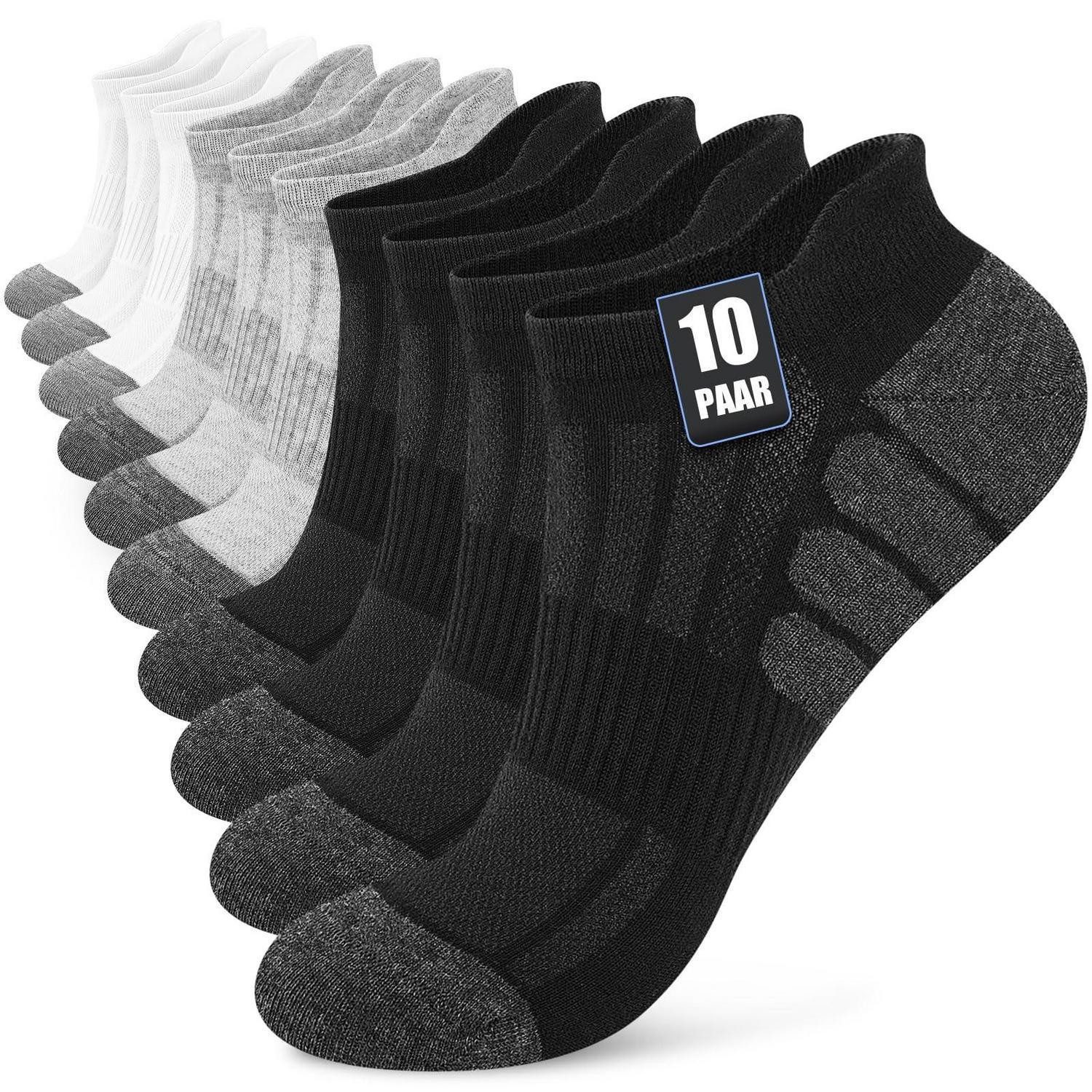 LuxusKollektion Sneakersocken Sneaker Socken Herren Damen 43-46 Baumwolle 10 Paar