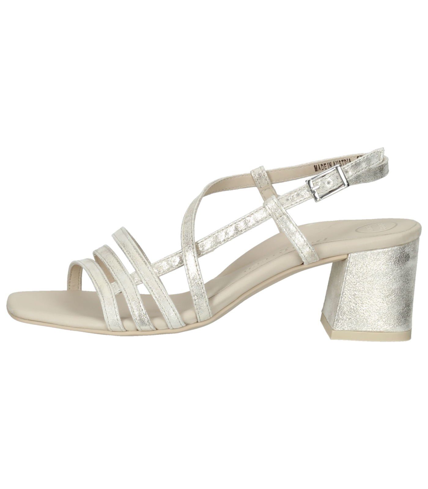 Paul Green Sandalen Leder Riemchensandalette Metallic (033) Silber