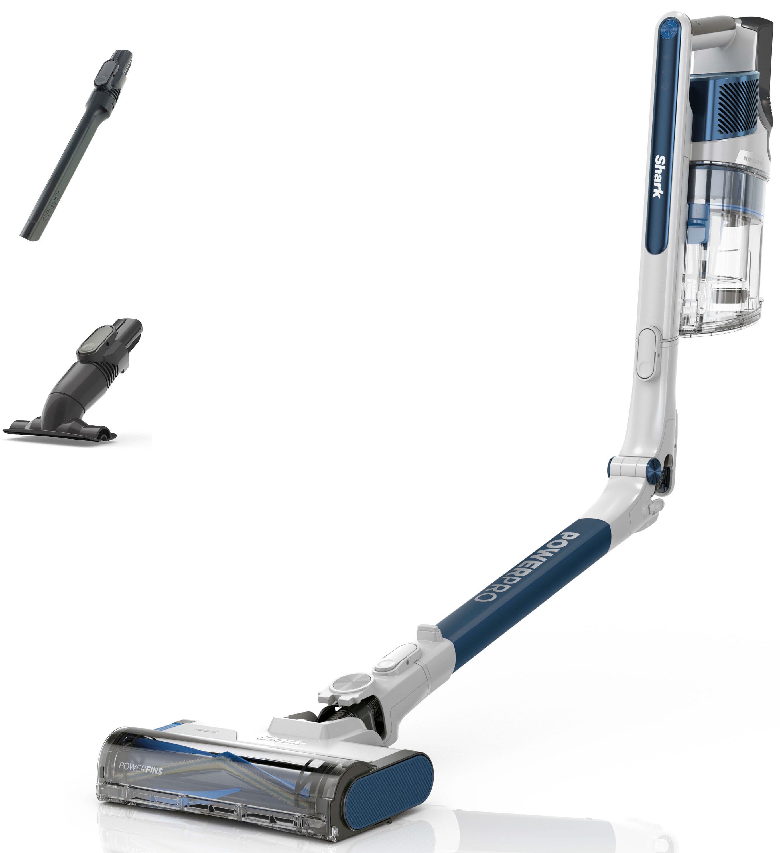 Akku-Hand-und Stielstaubsauger Shark PowerPro Akku-Sauger mit Anti Hair Wrap & FloorDetect IZ380EU