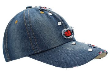 dy_mode Baseball Cap Damen Jeans Baseball Cap Schirmmütze Kappe mit Glitzer Basecap Mütze