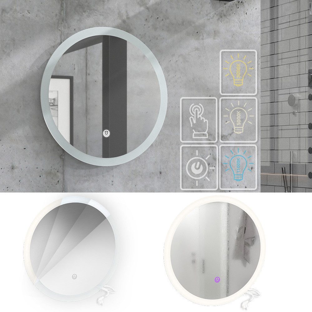 Vicco Badspiegel, Weiß, 50 x 50 günstig online kaufen