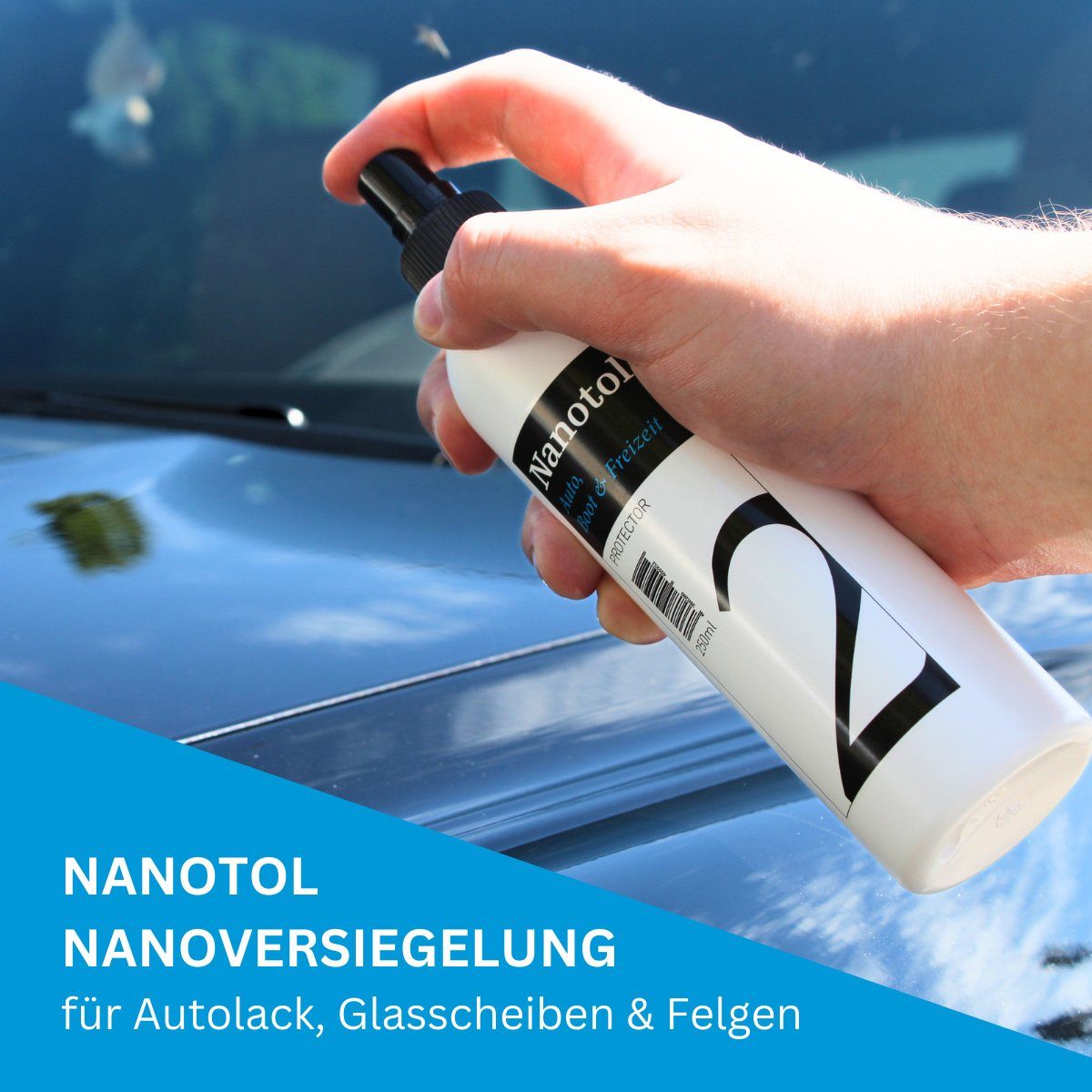 Nano Scheibenversiegelung mit Lotuseffekt, Auto Regenabweiser  Nanoversiegelung