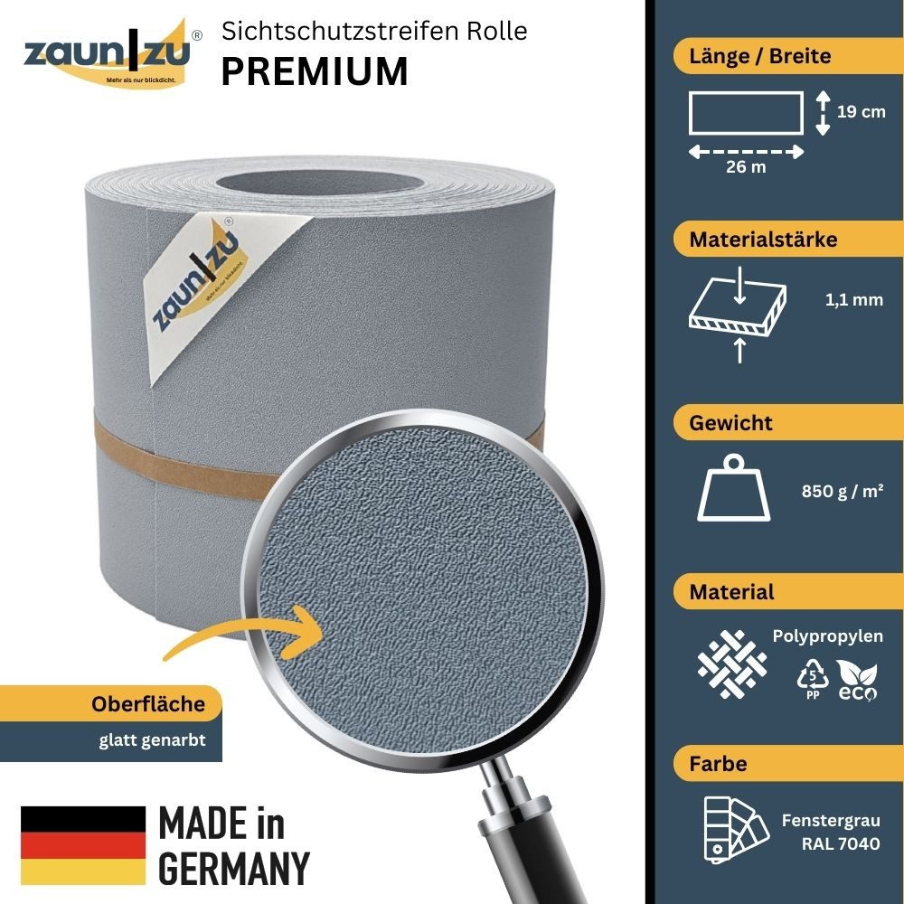 zaunzu Sichtschutzstreifen Premium für Doppelstabmatten Zaunblende günstig online kaufen