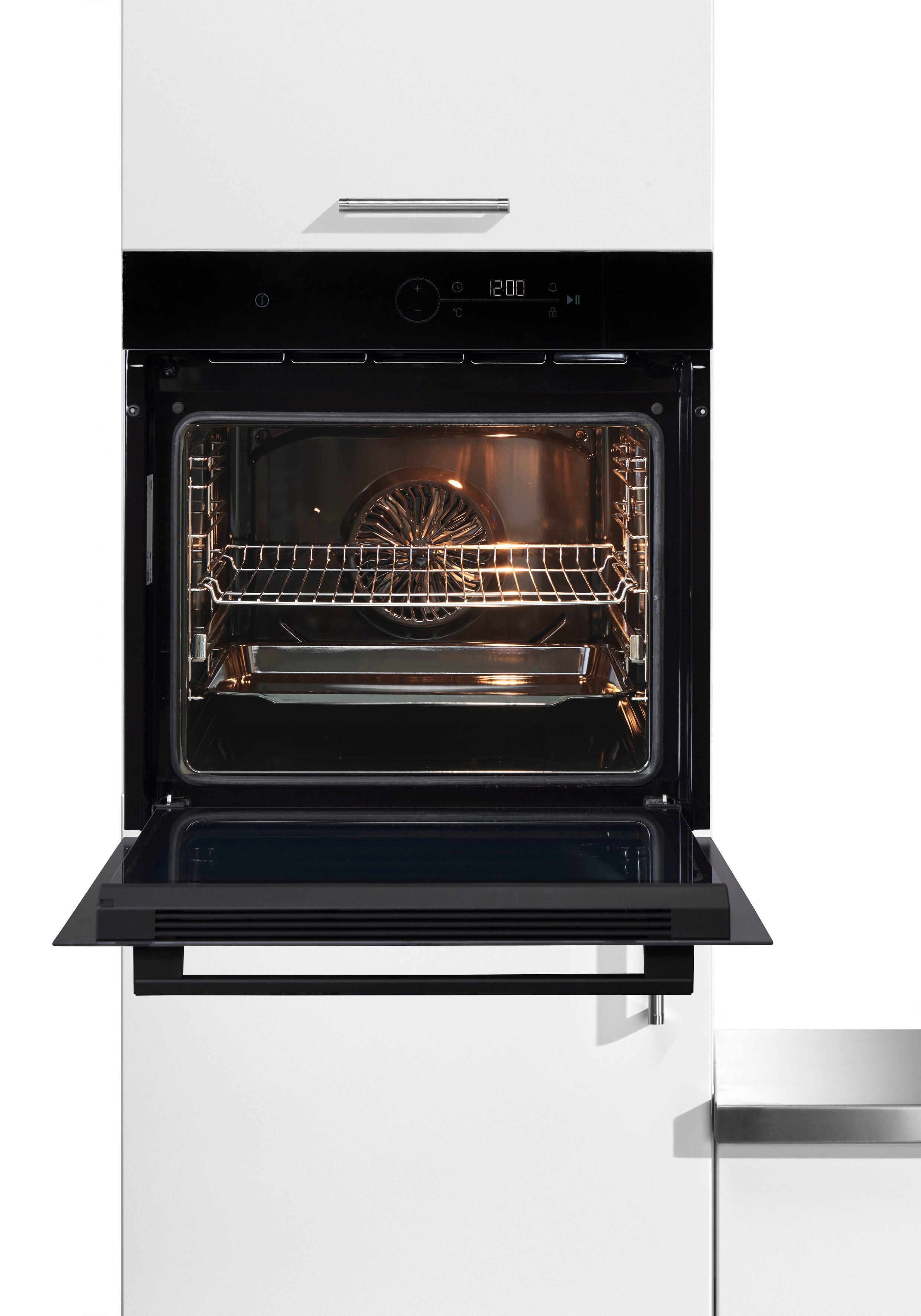 BEKO Einbaubackofen BCBIM17400B, mit 1-fach-Teleskopauszug, SteamShine, Mit AirFry knusprig frittieren im Ofen – ganz ohne zusätzliches Fett
