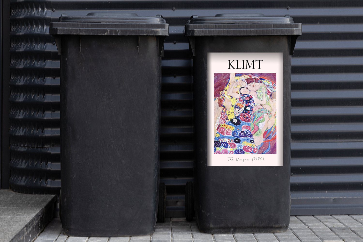 Wandsticker MuchoWow - Gustav Kunst St), Abfalbehälter (1 Container, Die Mülltonne, Mülleimer-aufkleber, Sticker, Jungfrau (1980) - Klimt