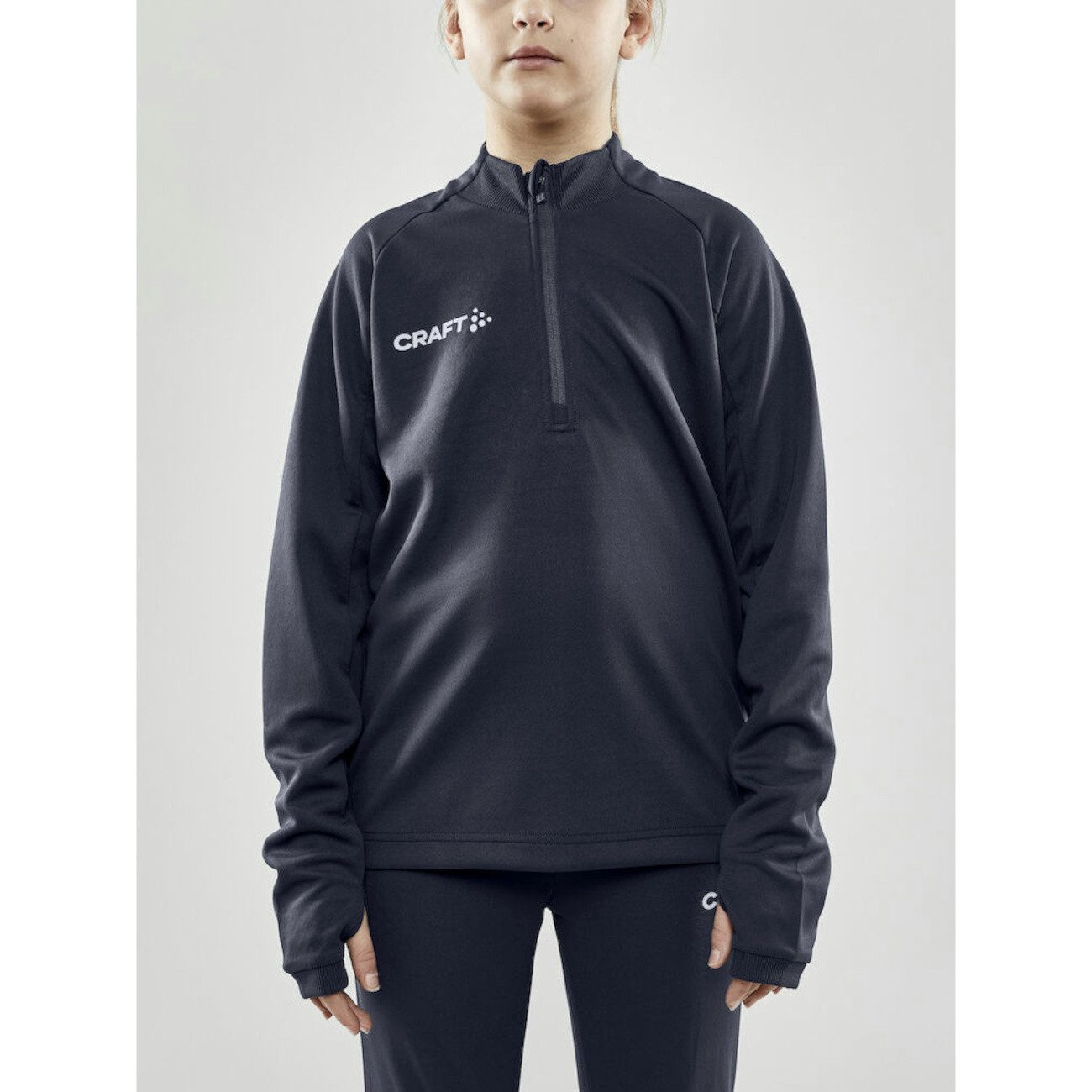 Craft Langarmshirt Craft Kinder Trainingsshirt EVOLVE HALFZIP JR 1910153