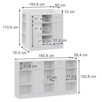 Livinity® Wickelkommode Wickeltisch Lotte Weiß modern