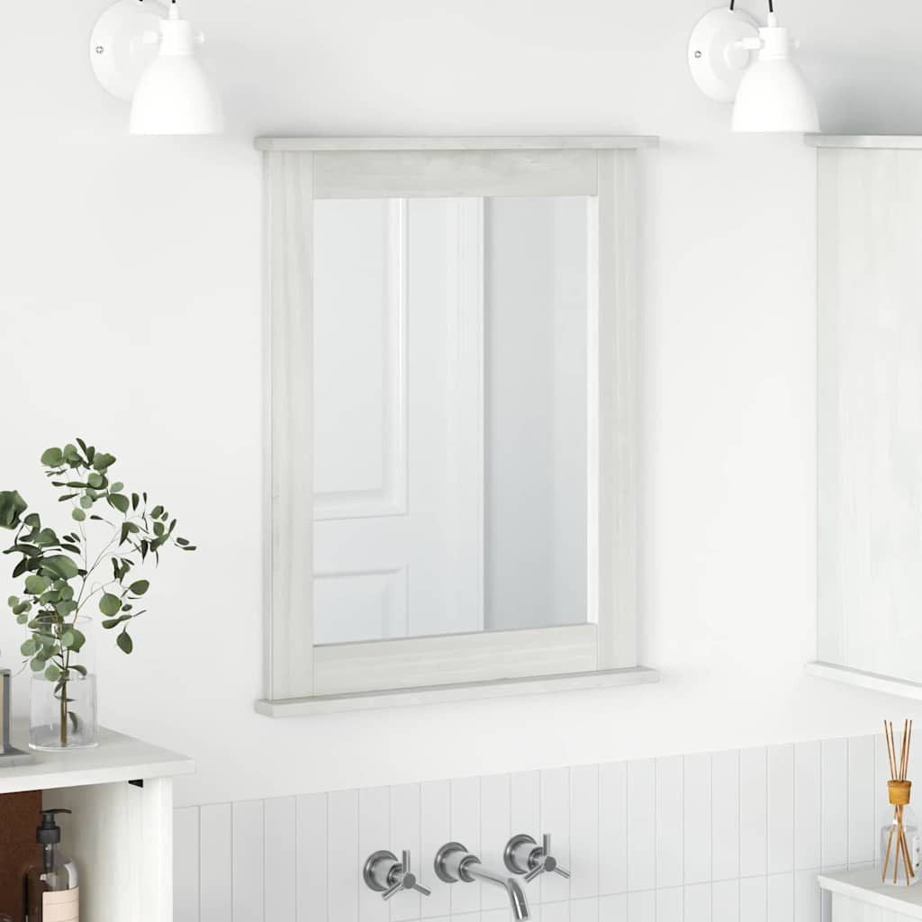 vidaXL Spiegel Spiegel VIGO Antik Weiß 55,5 x 5 x 70 cm Massivholz Kiefer (1-St)