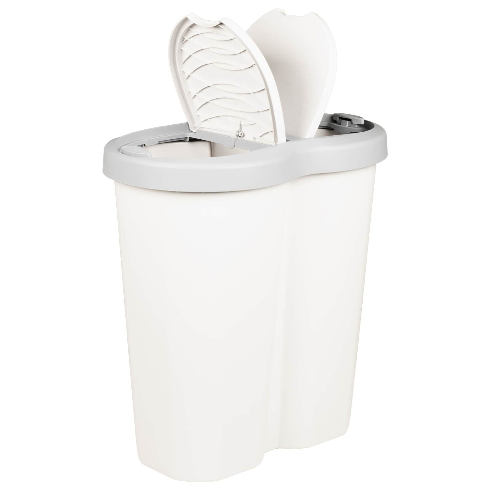 vidaXL Terrassendielen Mülltonne Weiß 48 x 30 x 51 cm PP, BxL: je 30x48 cm, (1-St)