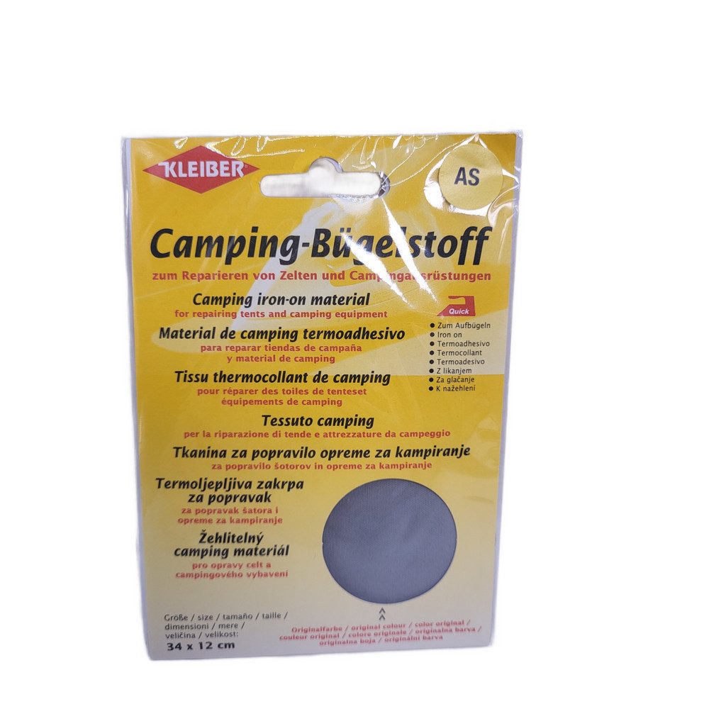 KLEIBER Reparatur-Set Camping-Bügelstoff grau, 1-St.