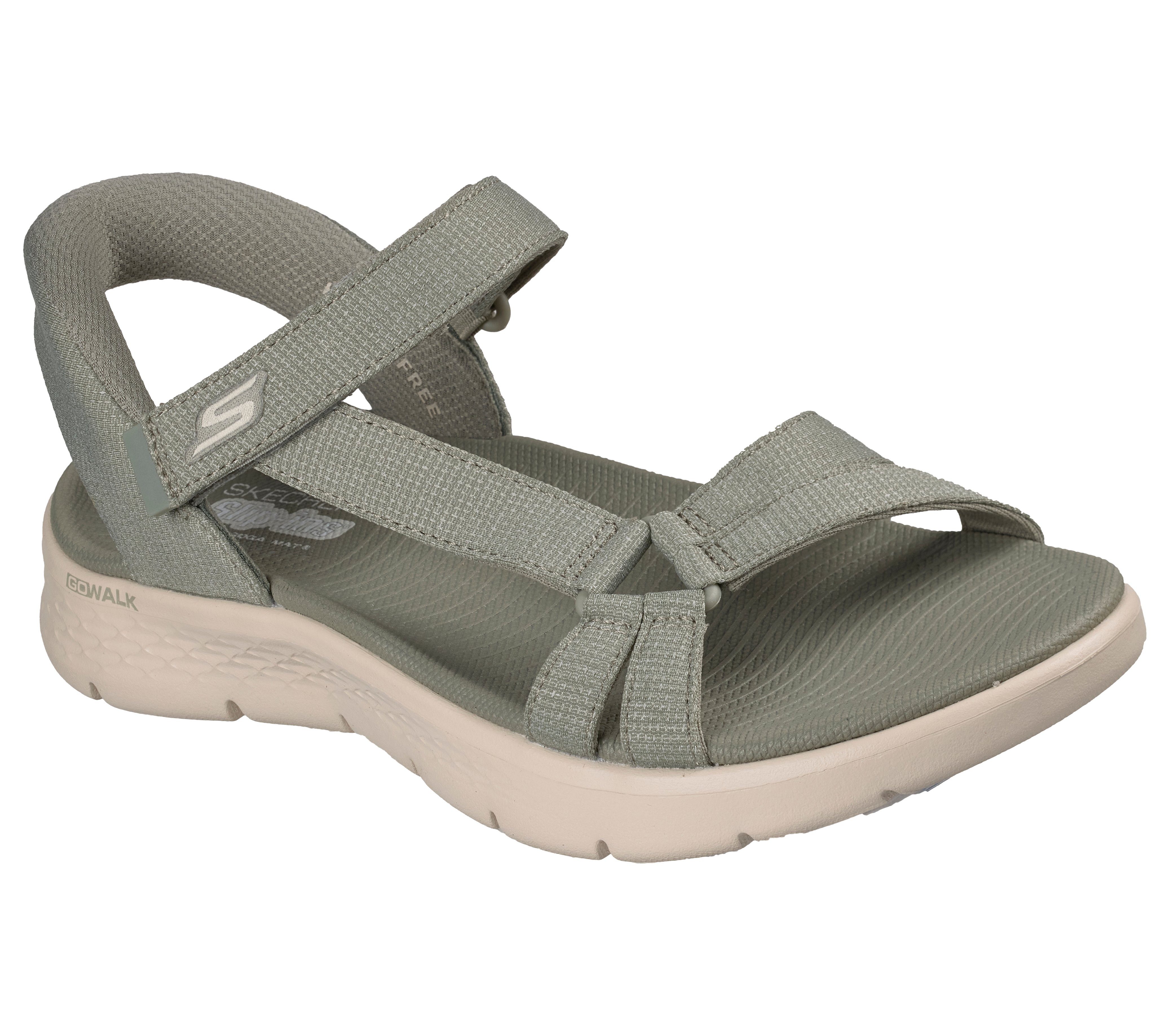 Skechers GO WALK FLEX SANDAL-ILLUMINATE Sandale Sandalette, Trekking Sandale mit Gogo Mat Fußbett