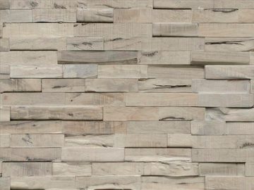Wandpaneel Muster Indo Echtholzpaneel Slimwood Hevea, BxL: 20x56 cm, 0,112 qm, (Packung, 1-tlg) schallreduzierende Wandverkleidung mit 3D-Effekt