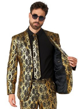 Opposuits Partyanzug Shiny Snake Anzug, Cobrastyle: ein Anzug aus glänzend goldener Schlangenhaut