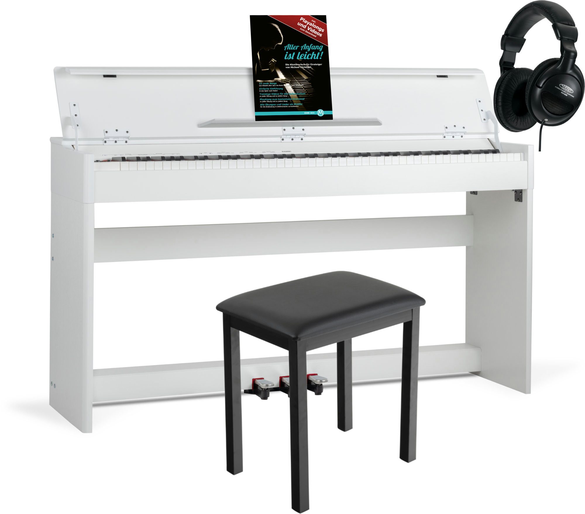 Digitalpiano DP-18 E-Piano - 88 gewichtete Tasten mit Hammermechanik