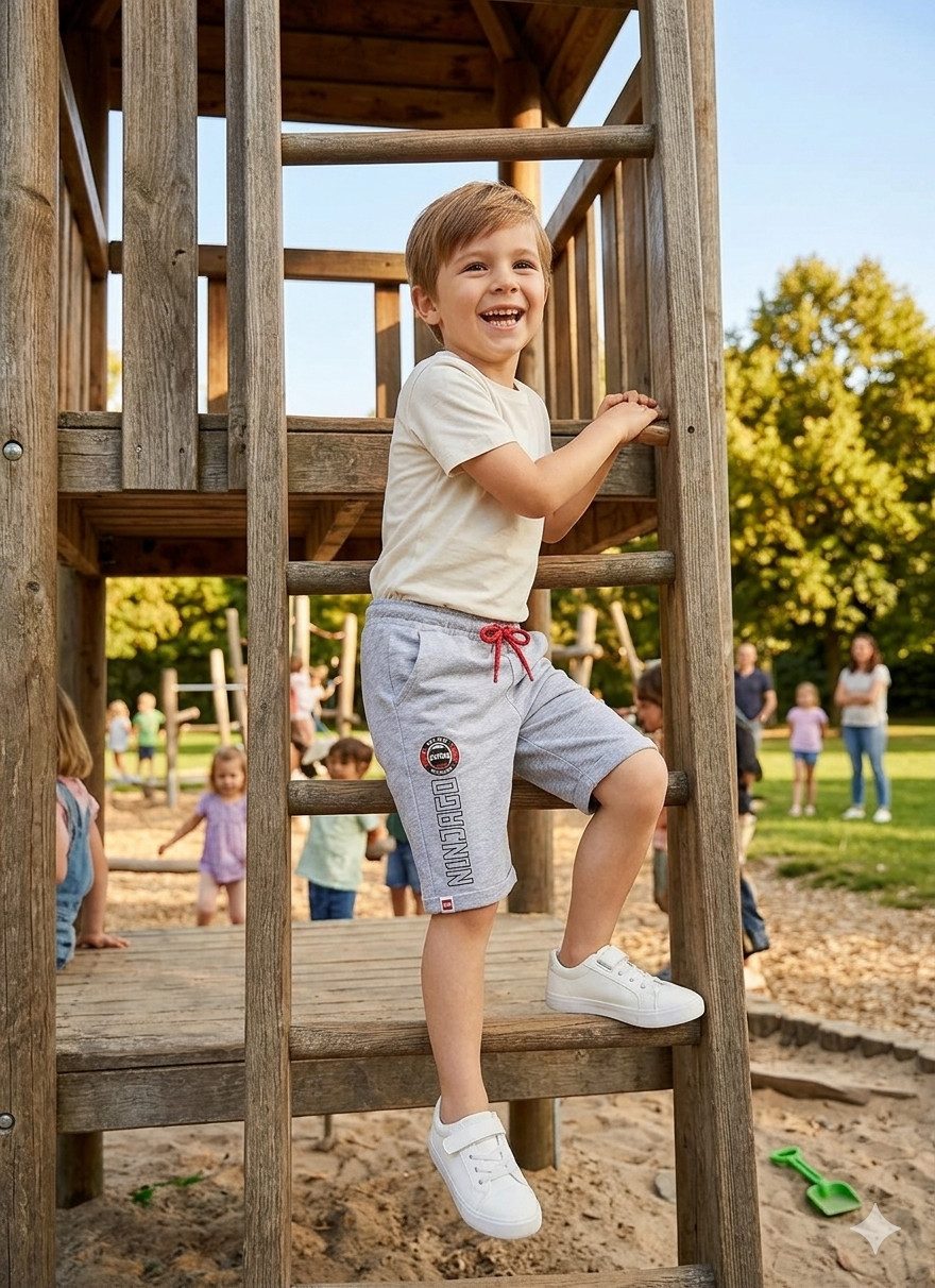LEGO® Shorts LEGO® NINJAGO Kinder Shorts Jungen kurze Hose hellgrau