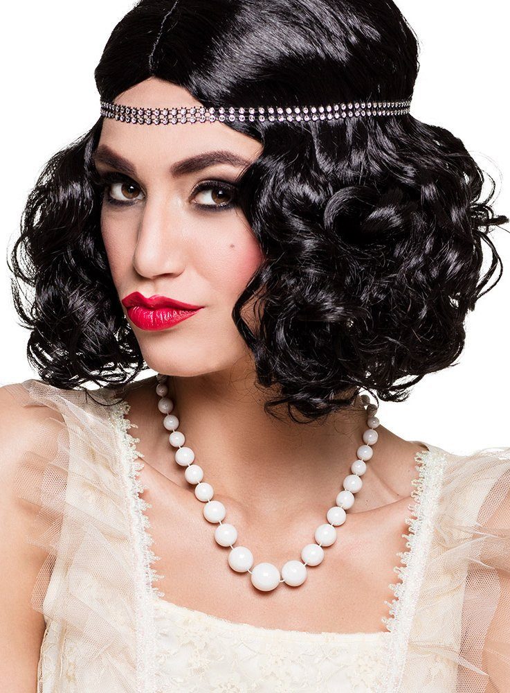 Boland Kostüm Perlen Halskette, 20er Jahre Perlenkette mit auffälligen Kuns günstig online kaufen