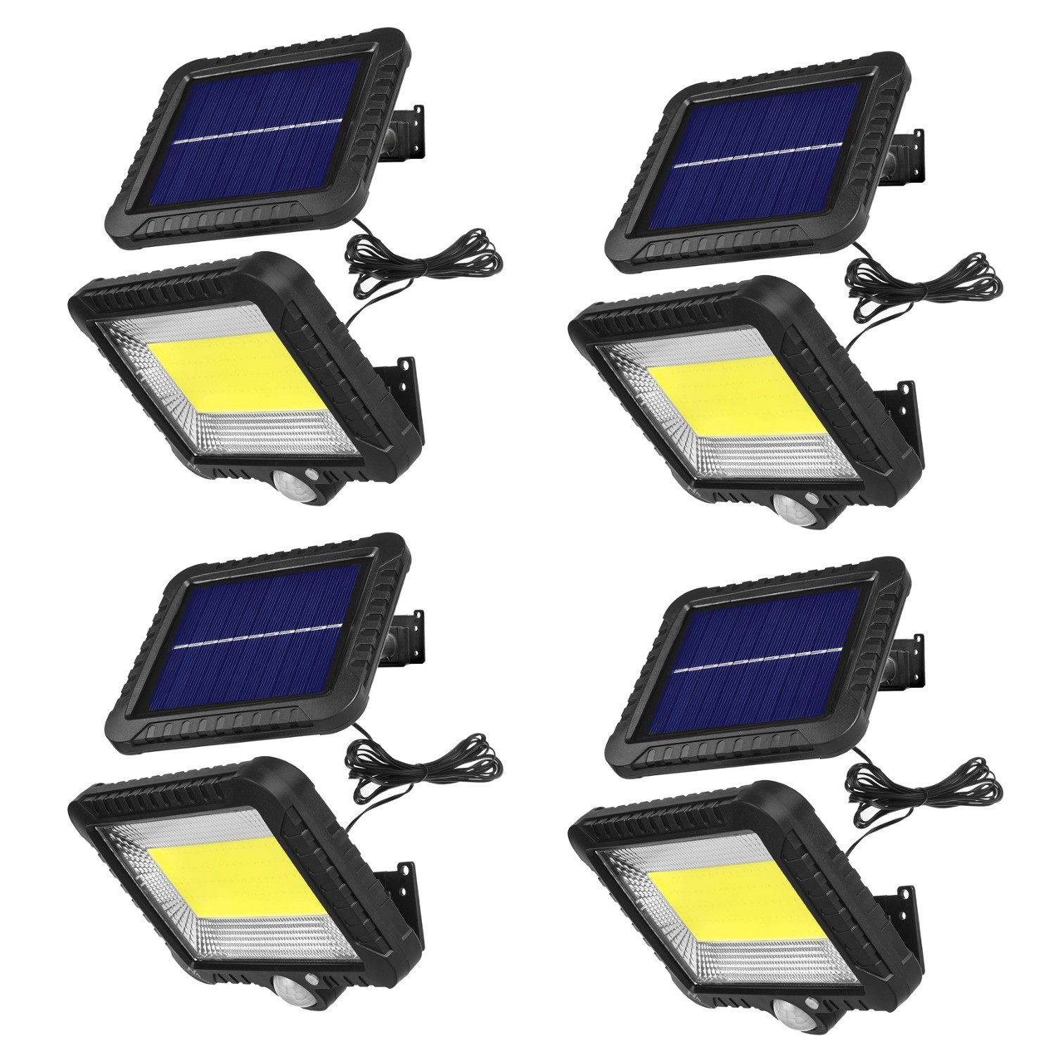 Maclean LED Solarleuchte MCE438, LED fest integriert, Tageslichtweiß, Solar LED Strahler mit Bewegungssensor