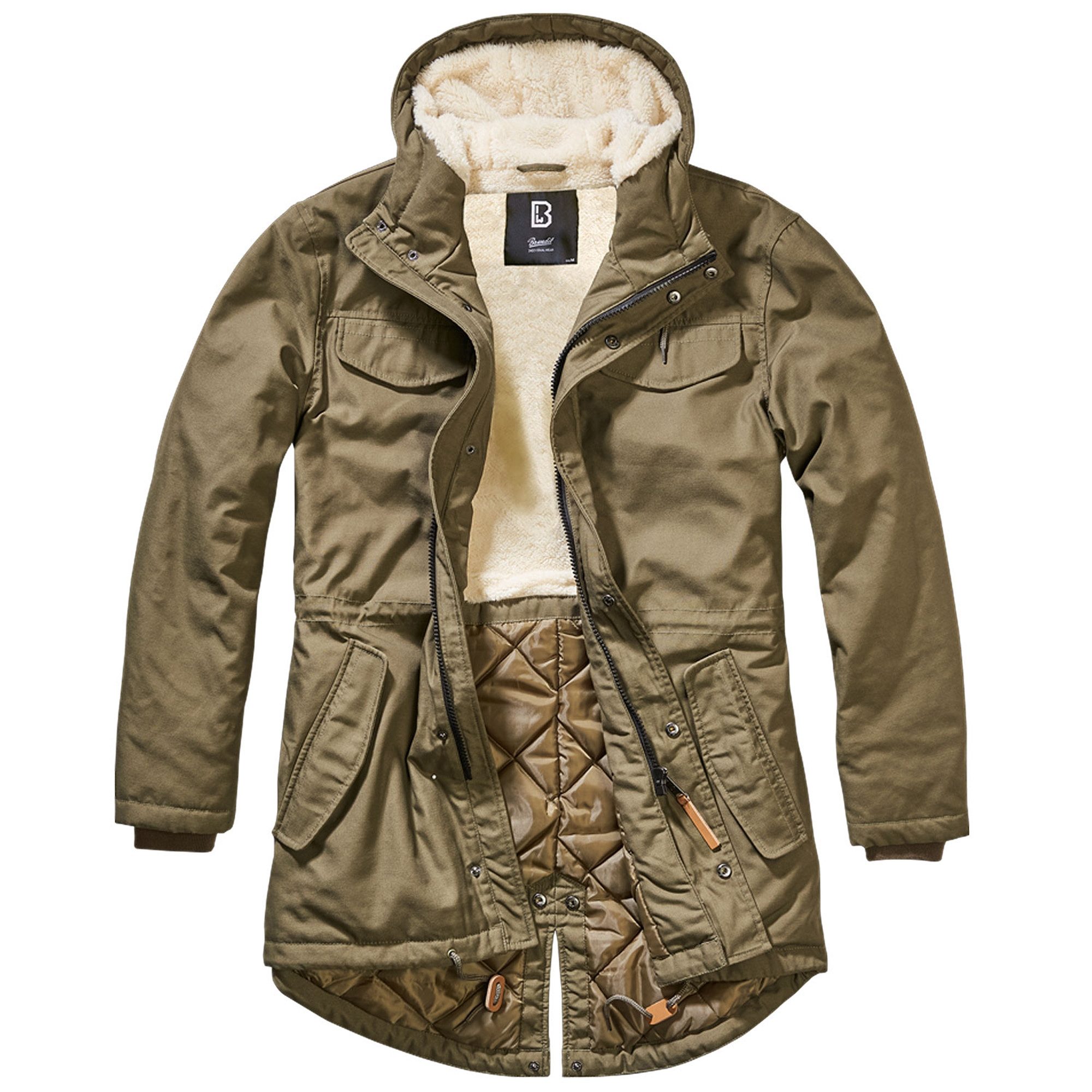 Brandit Parka Bandit Herren Winter Jacke Bundeswehr Parka Armee Mantel Tedd günstig online kaufen