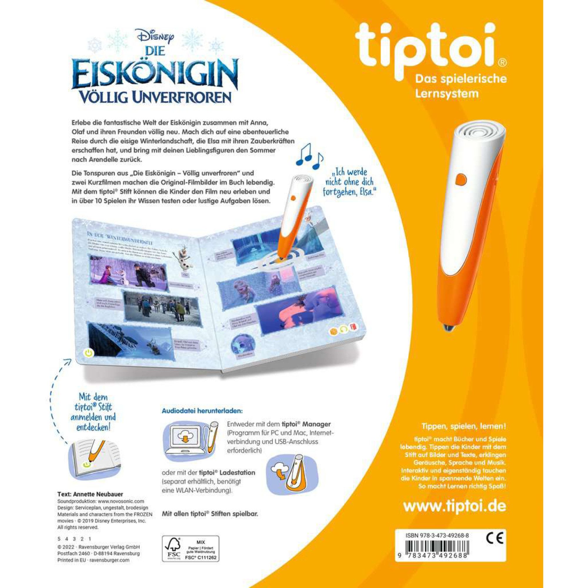 Ravensburger Lernspielzeug Ravensburger tiptoi Die Eiskönigin günstig online kaufen