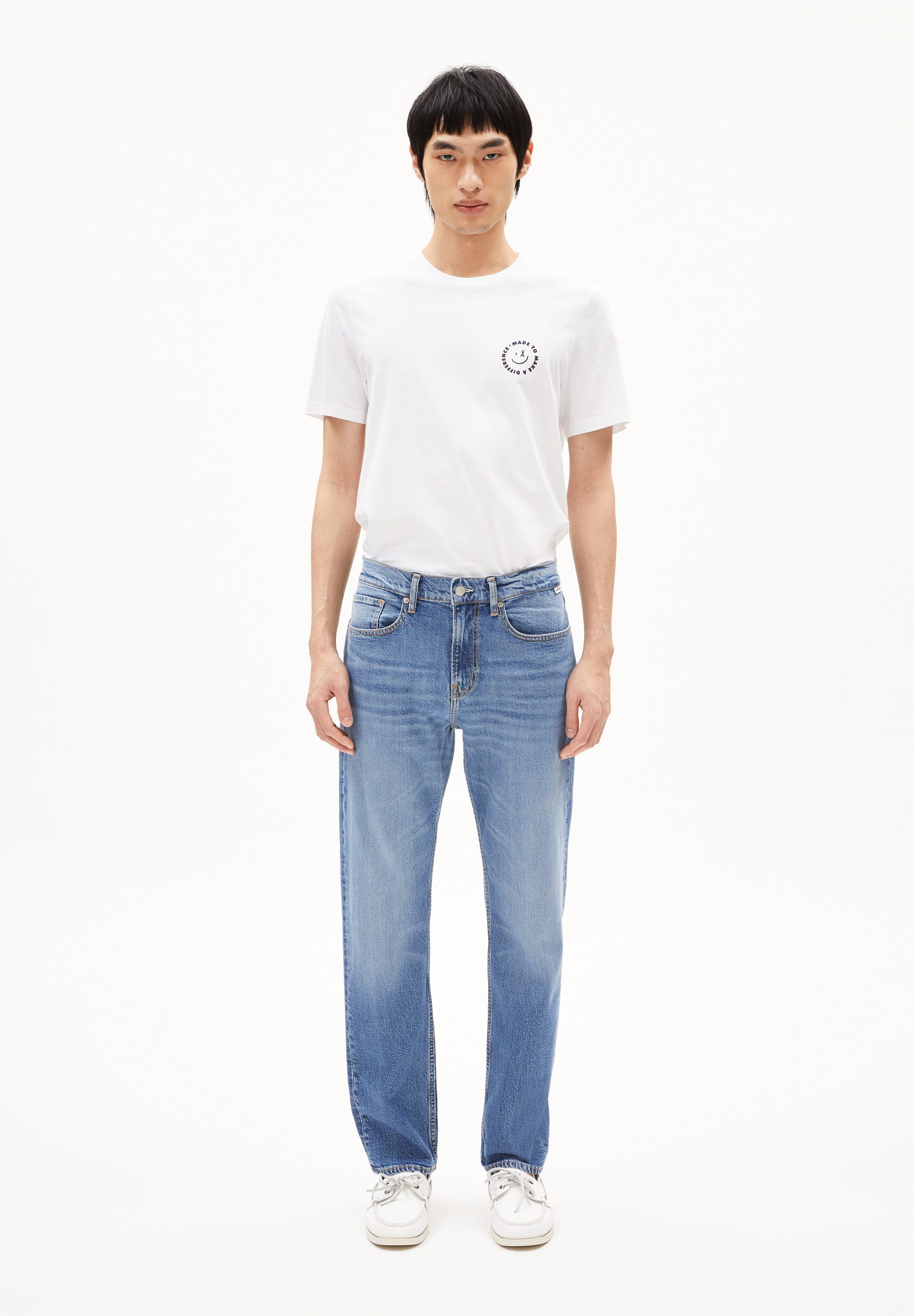 Armedangels Straight-Jeans DYLAANO Straight Jeans Bio-Baumwoll Mix (Comfort-Stretch, Regular Fit) Mid waist