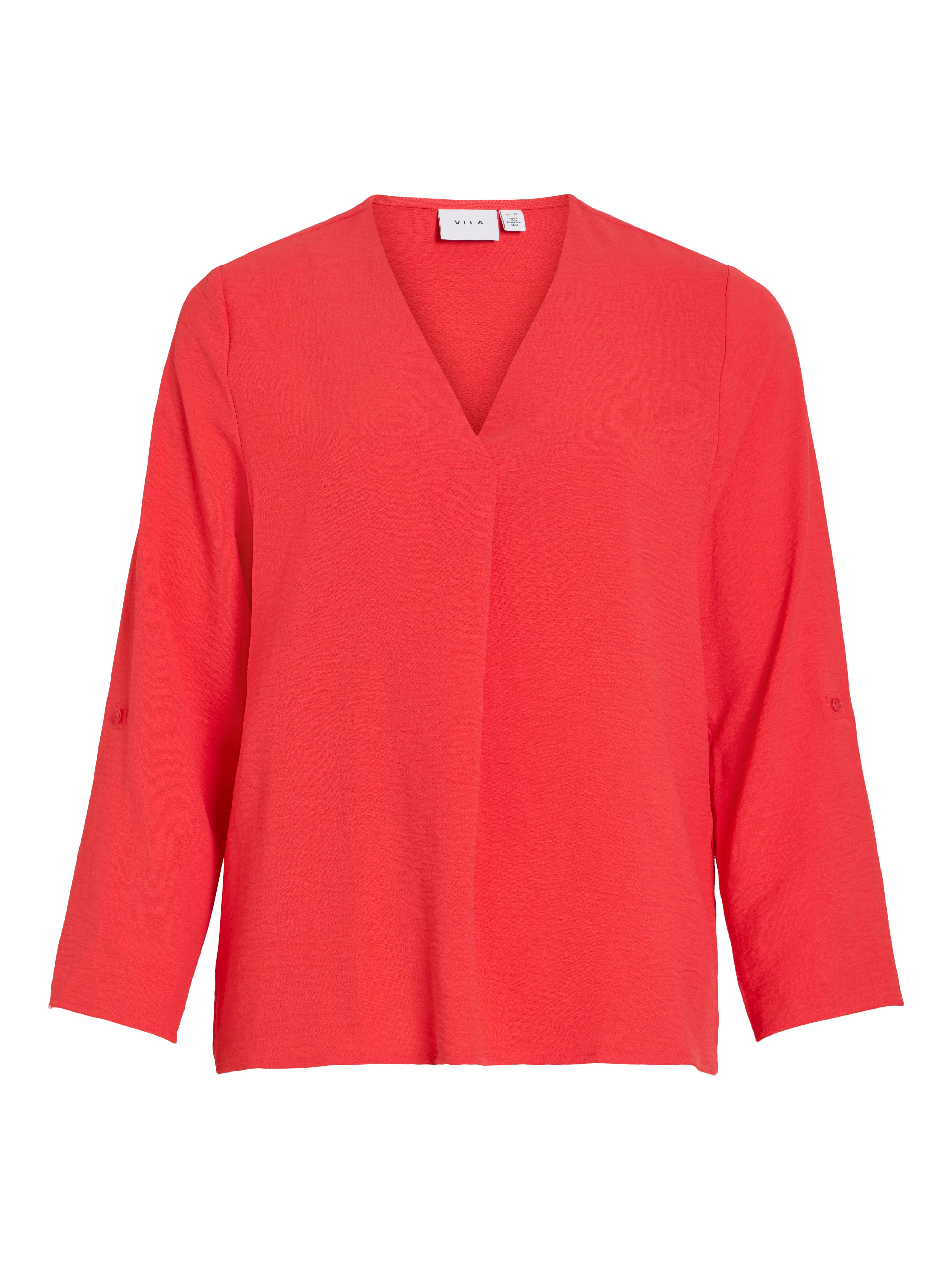 Blusenshirt VIJOSA 3/4 V-NECK TOP - NOOS