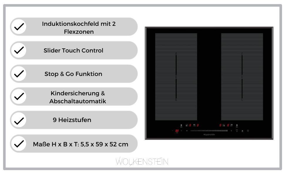 Wolkenstein Flex-Induktions-Kochfeld WIF602FZF