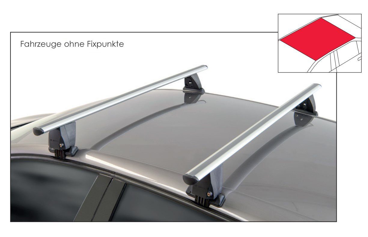 VDP Dachbox, Dachbox VDPJUXT500 500 Liter abschließbar schwarz + Dachträger  VDP Delta kompatibel mit Mazda Cx-30 (5 Türer) ab 2019