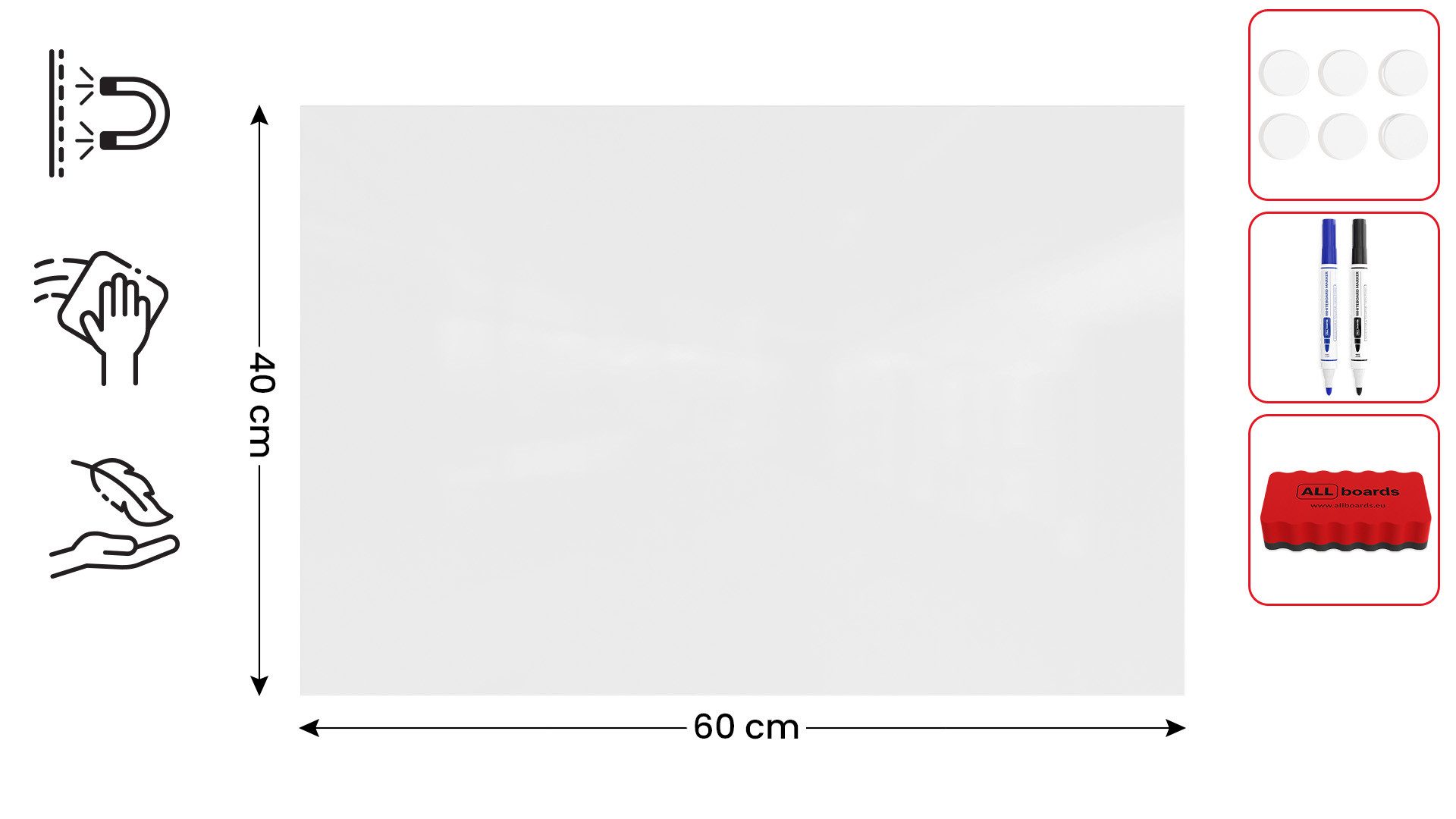 ALLboards Magnettafel ALLboards Metallische Magnettafel Rahmenlos günstig online kaufen