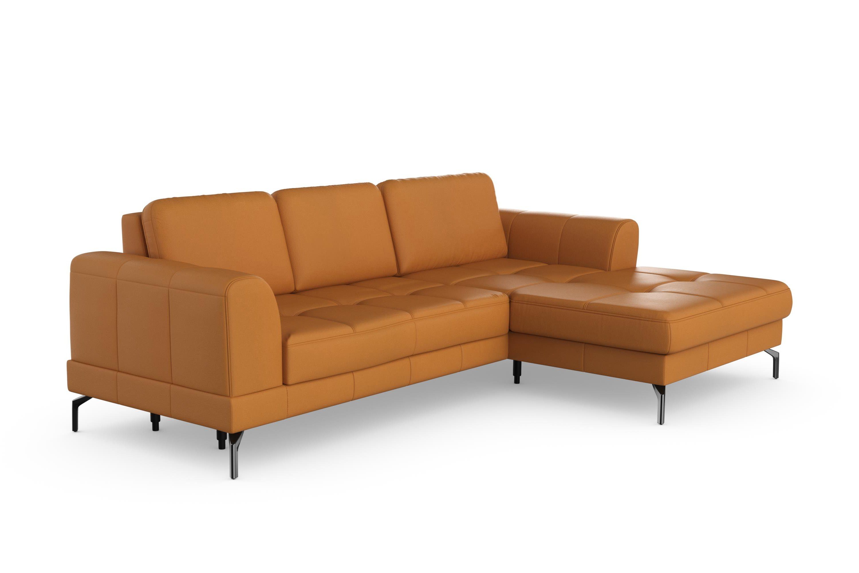 sit&more Ecksofa Bendigo L-Form, inklusive Sitztiefenverstellung, Bodenfreiheit 15 cm, 2 Fußfarben