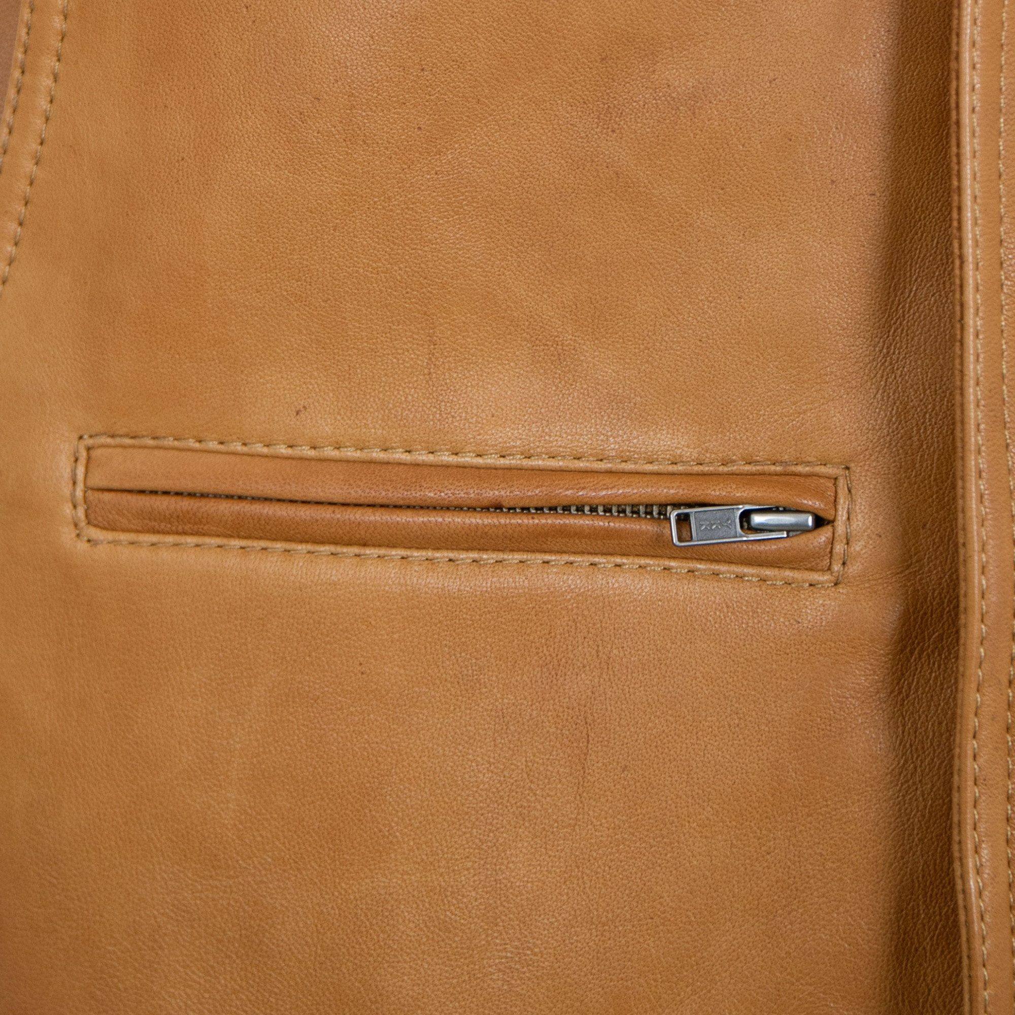 Maddox Lederweste 1082 MADDOX - Herren Lederweste Lammnappa cognac