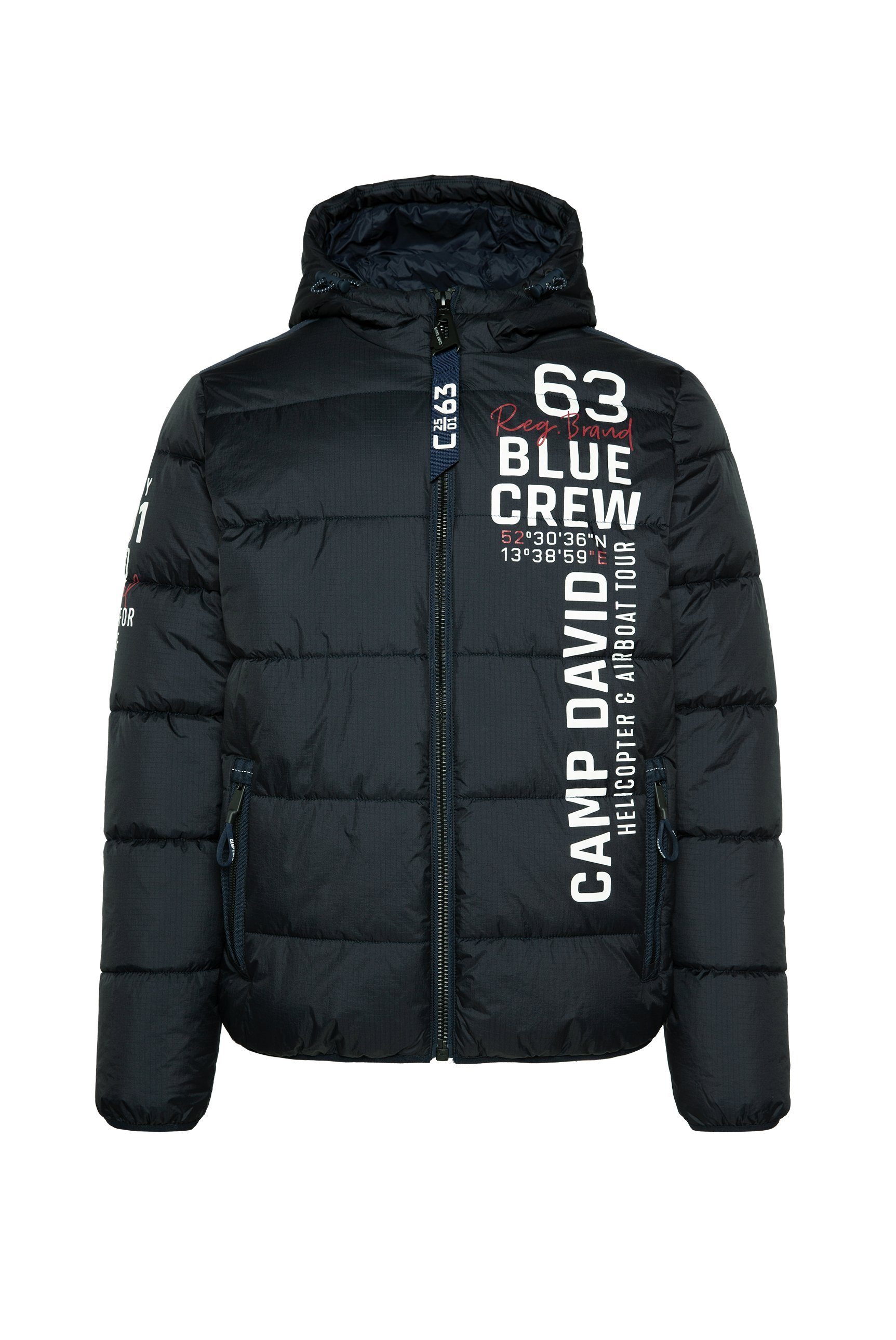 navy CAMP blue Outdoorjacke Windbreaker-Bündchen Ärmel DAVID mit im