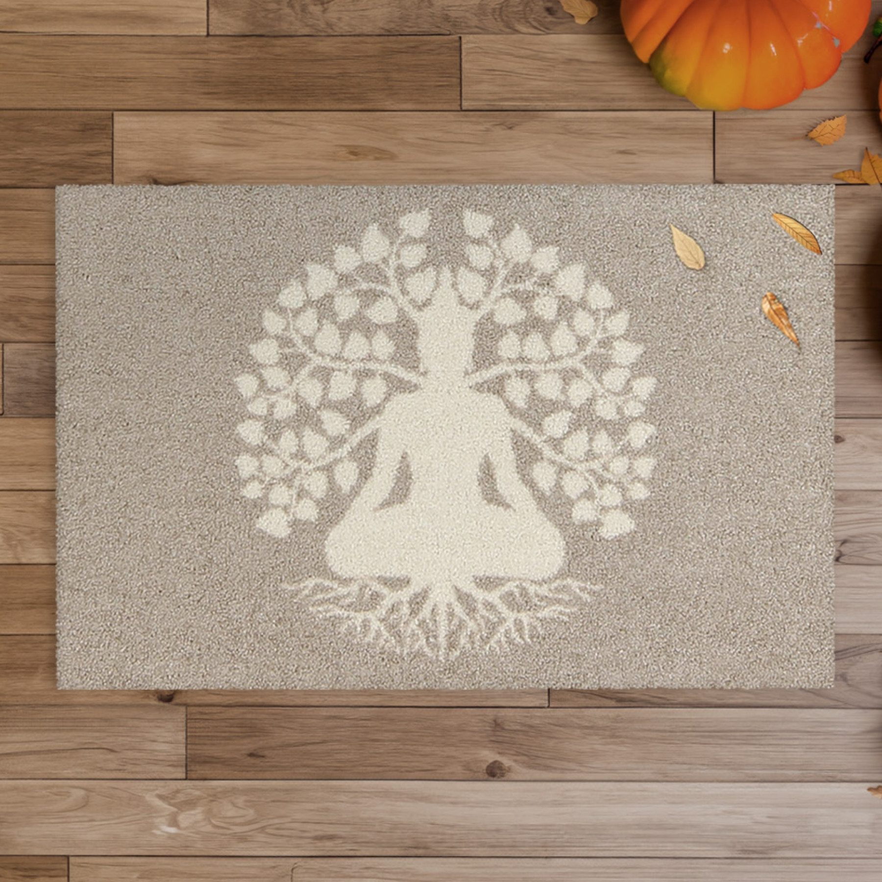 MOCAVI Fußmatte Fußmatte 45x70 Mat Lebensbaum beige, Eingangsmatte normal, Höhe: 450 mm