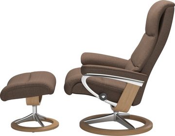 Stressless® Relaxsessel View (Set, Relaxsessel mit Hocker), mit Signature Base, Größe L,Gestell Eiche