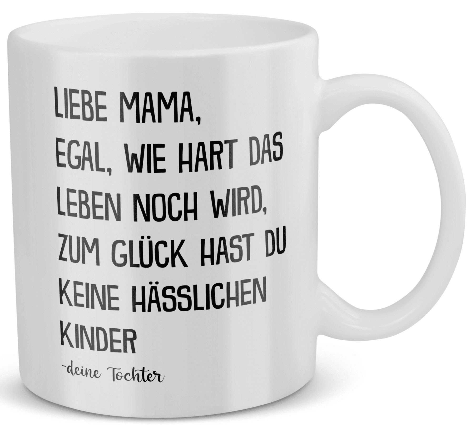 22Feels Tasse Mama Geschenk Muttertag von Tochter Mutter Geburtstag Kaffee Frauen, Keramik, Made in Germany, Spülmaschinenfest