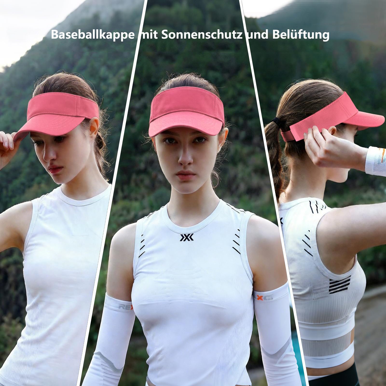 nsihing Sonnenhut Unisex Sommer Schirmmütze Schnelltrocknend Sonnenvisier Verstellbar UV-Schutz Sonnenhut Leichte Sonnenkappe für Outdoor, Strand – Bild 4 von 5