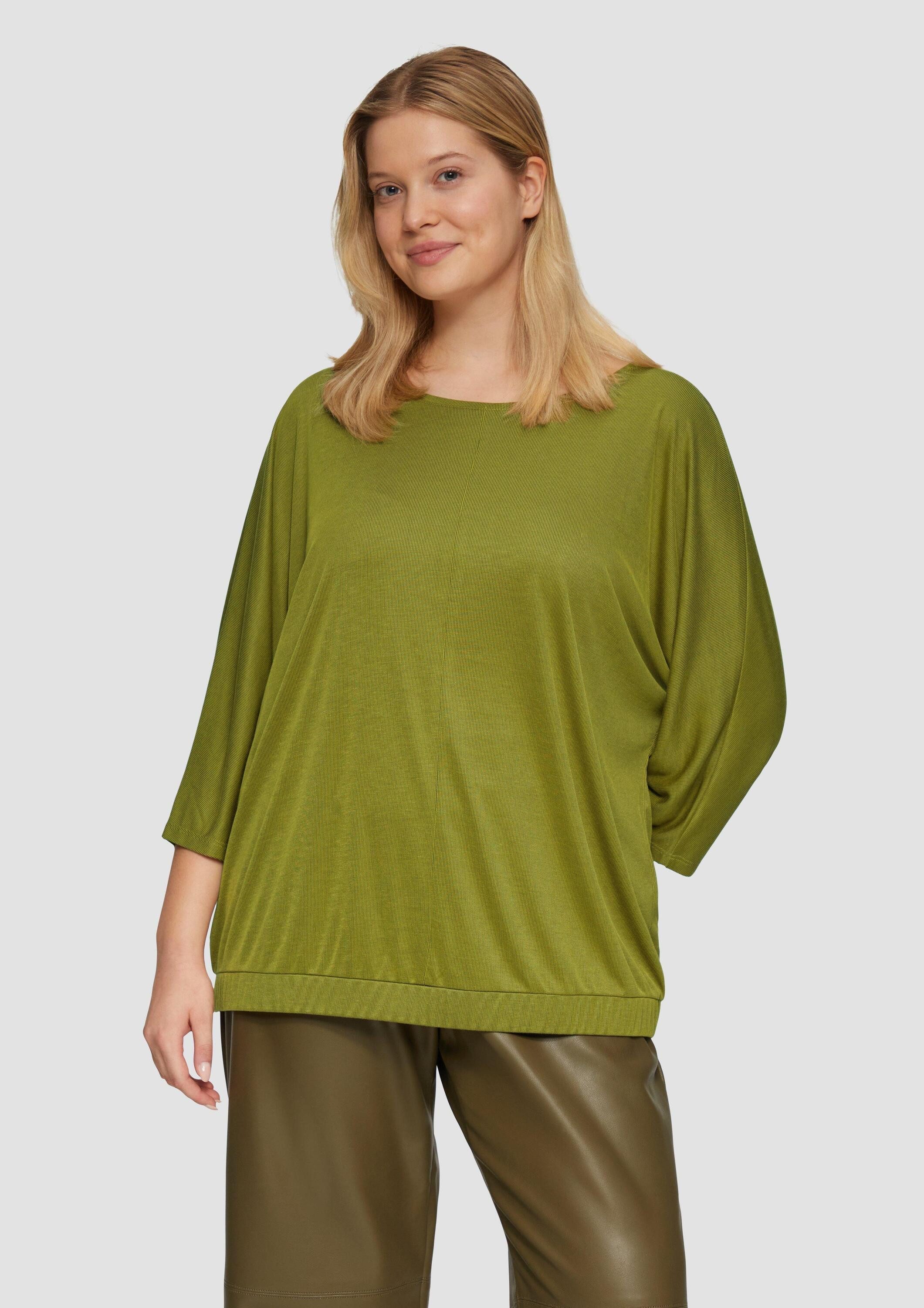 s.Oliver 3/4-Arm-Shirt T-Shirt O-Shape-Shirt mit Fledermausarm