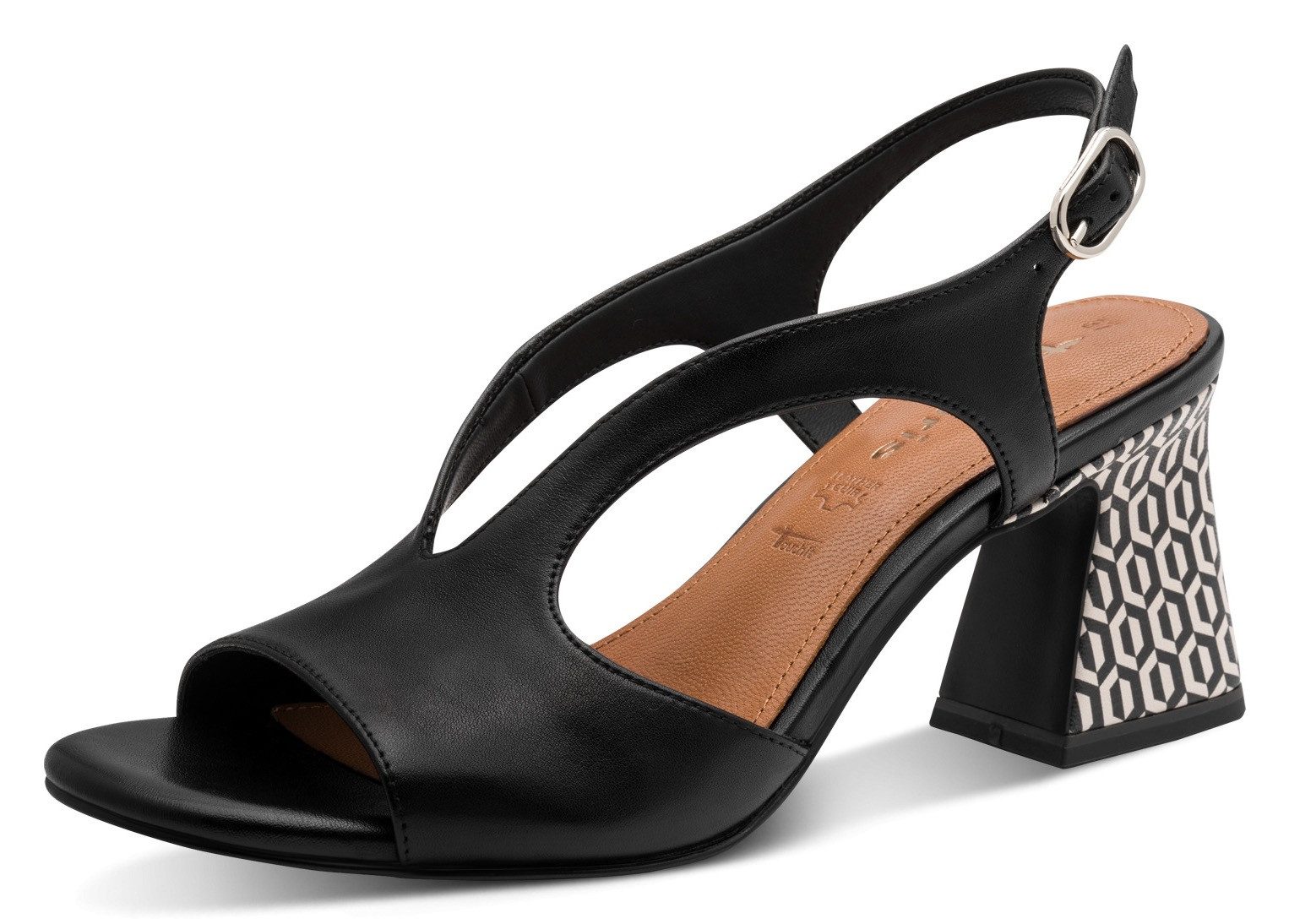 Tamaris Sandalette Partyschuh, Businessschuh mit raffinierter Absatzgestaltung