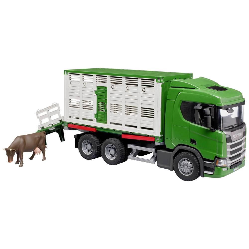 Bruder® Spielzeug-Landmaschine Scania Super 560R Tiertransp.LKW+Rind 03548 günstig online kaufen