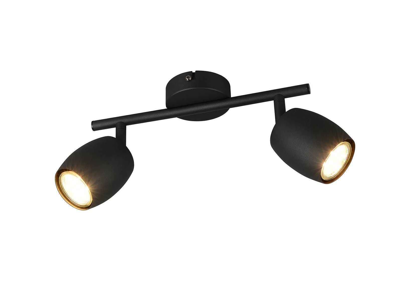 Reality Leuchten LED Deckenstrahler, Dimmfunktion, LED wechselbar, Warmweiß, Innen Strahler mit 2 schwenkbaren Spots für die Decke, Breite 27,5cm
