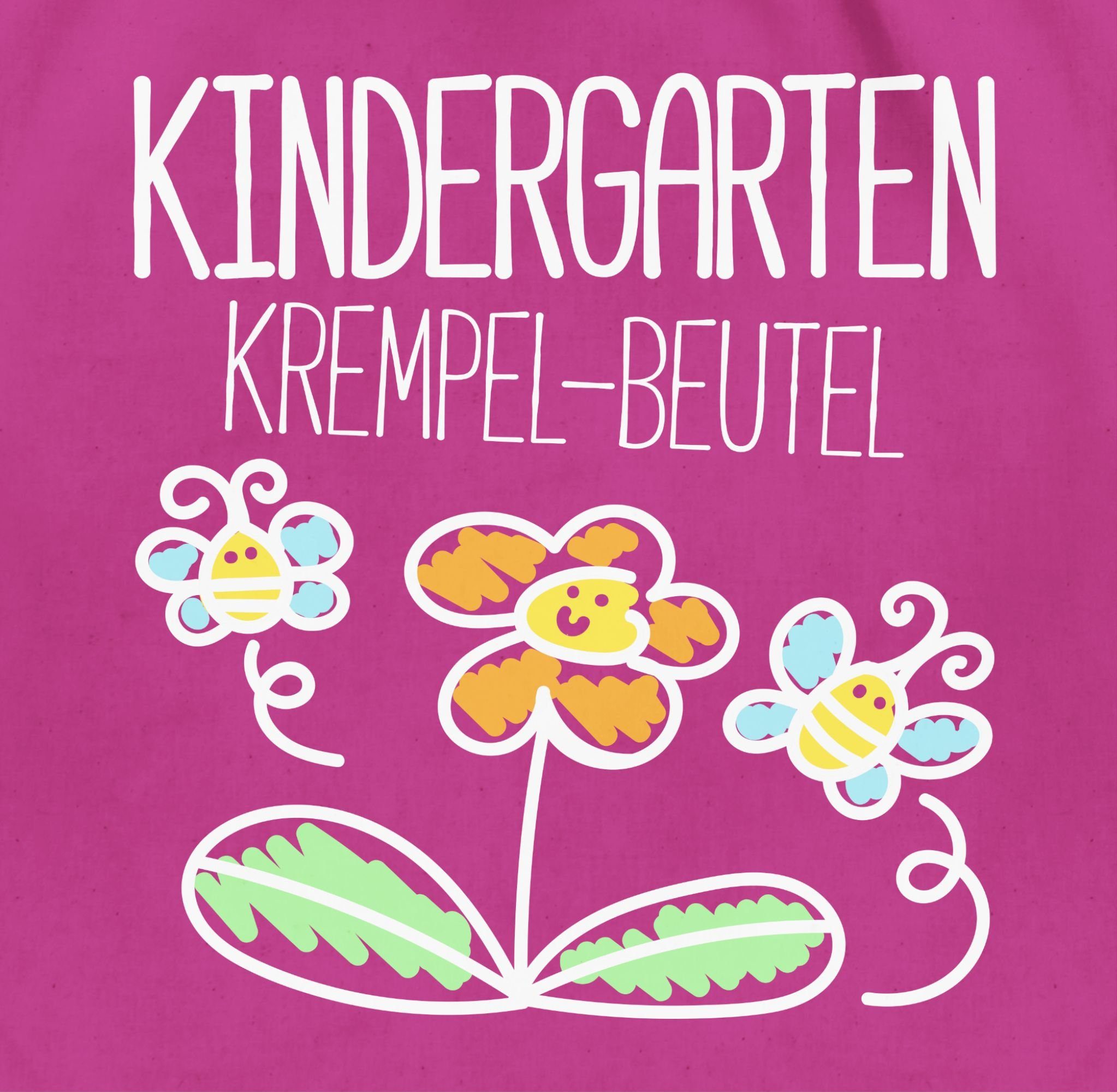 Turnbeutel Fuchsia Turnbeutel Shirtracer Kindergarten Krempel-Beutel, 01 bedruckt