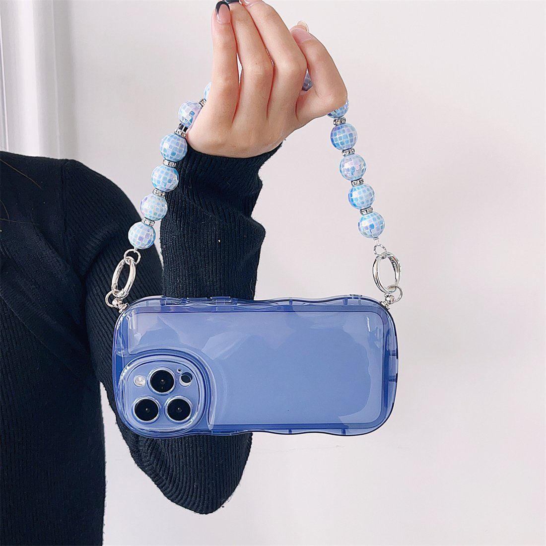 Handytaschen DÖRÖY Handytasche blau Hülle Hülle,Transparente 14Pro iPhone Für max,Schräge