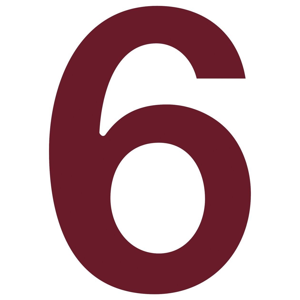 Bravios Briefkasten Hausnummer ''6'' Rot | Briefkästen