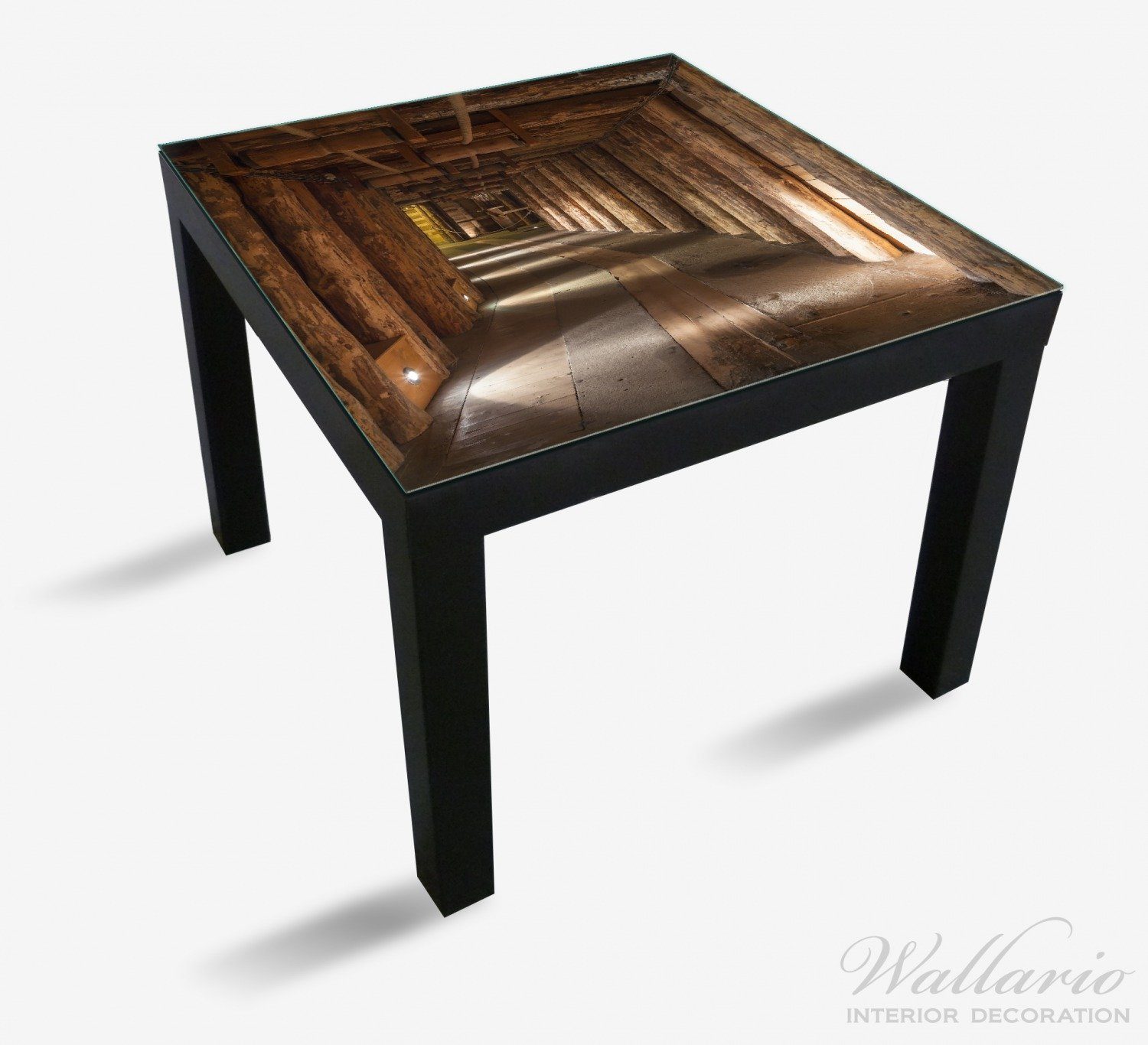 Tischplatte in geeignet Alter Salzmine Ikea Polen in einer für St), Wallario Tunnel Lack Tisch (1