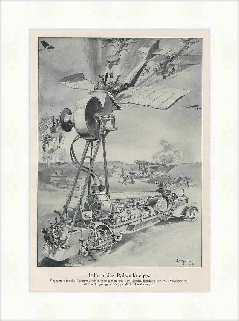Kunstdruck Flugzeugvernichtungsmaschine von Schaberschul Motor Ansaugung F_Vintag