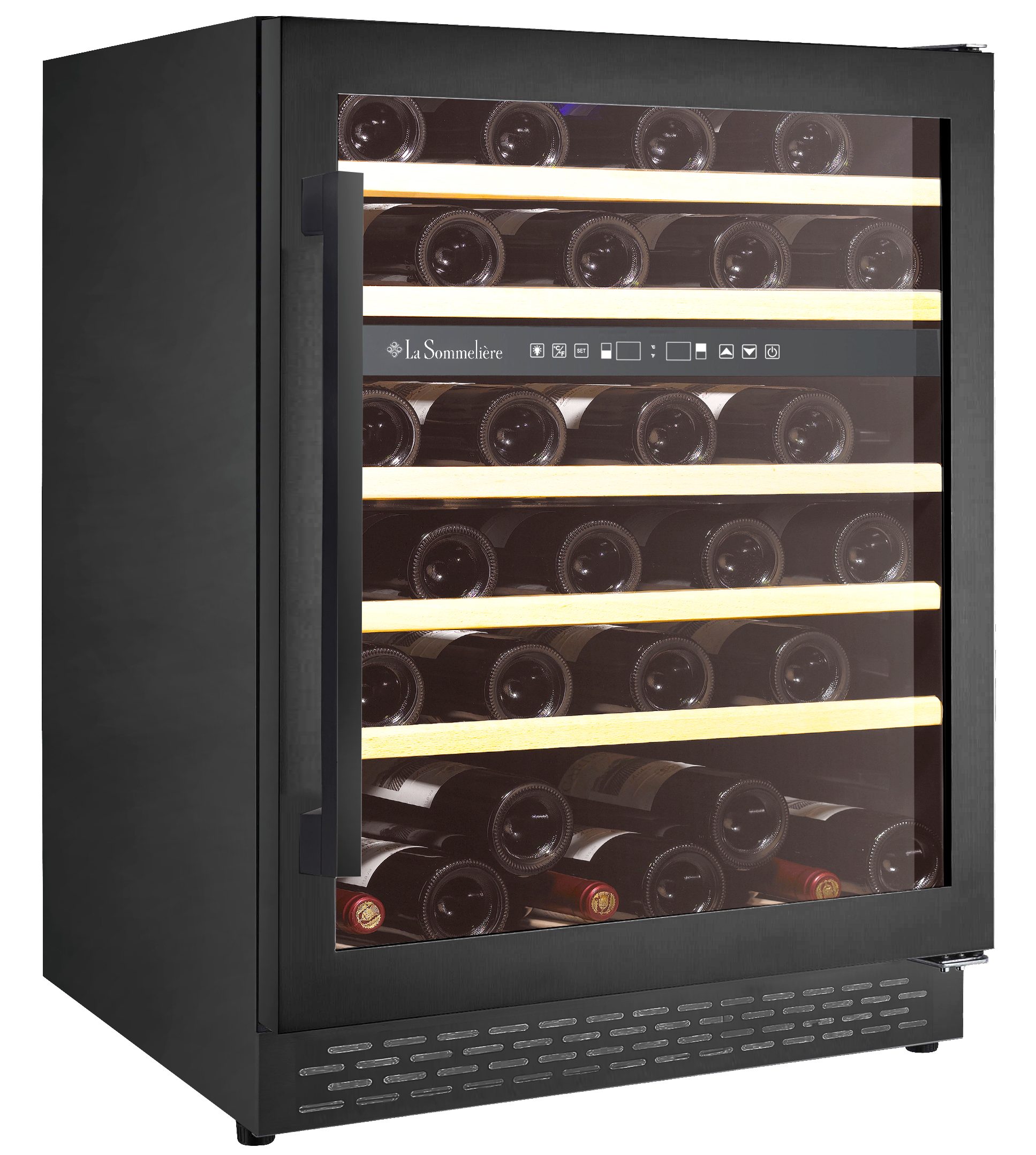 La Sommelière Unterbauweintemperierschrank LSBU51DB2, für 51 Standardflaschen á 0,75l,2 Zonen, unterbaufähig und freistehend