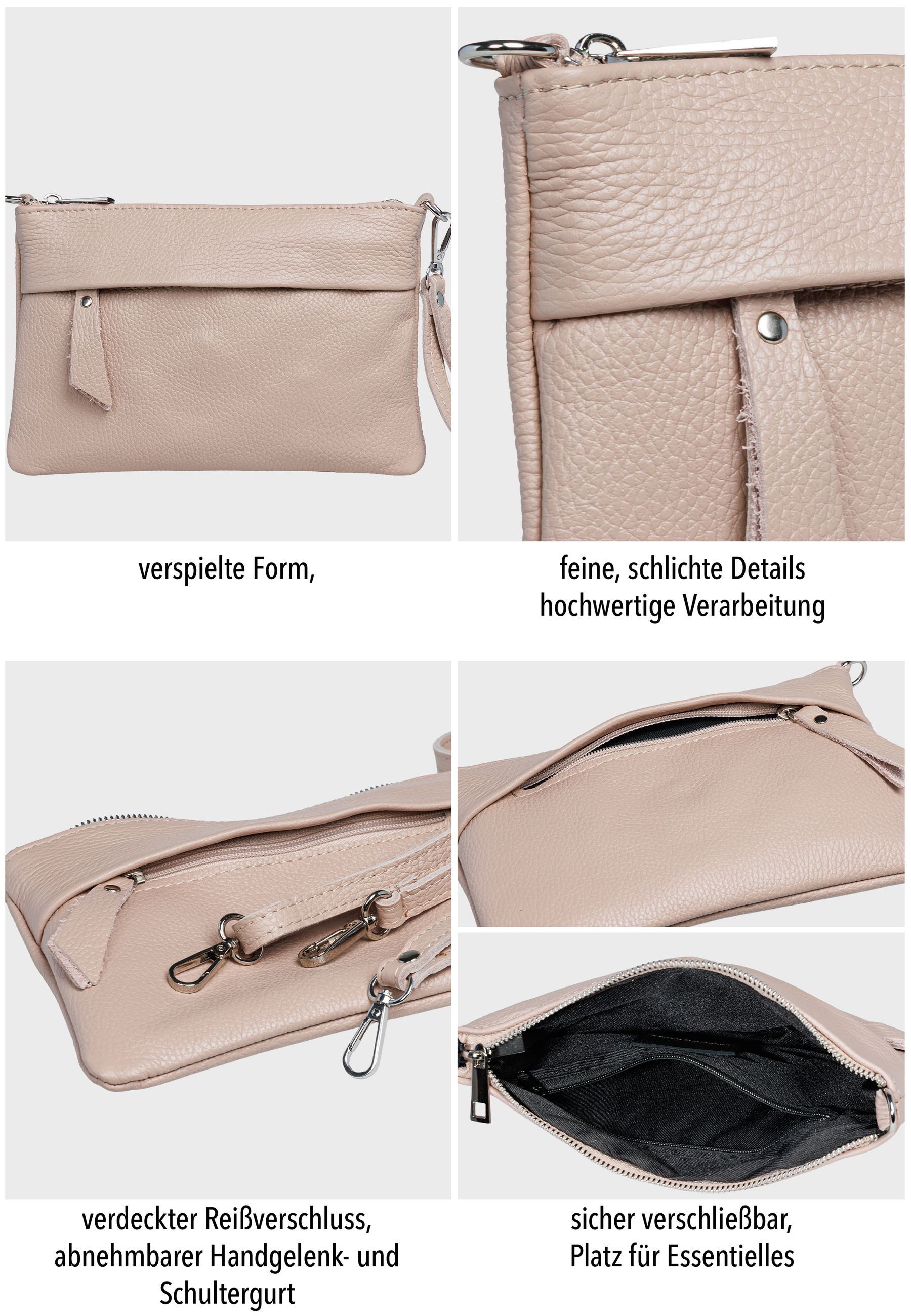 Caspar Clutch Elegante Echtleder Clutch Damen Tasche - CLASSIC LINE - Modell No.845, leicht, elegant & unempfindlich - 100% Echtleder - Handmade in Italy