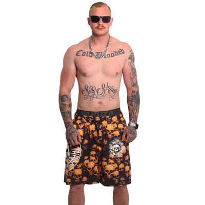 YAKUZA Boardshorts Skull Theme mit Doppelbund