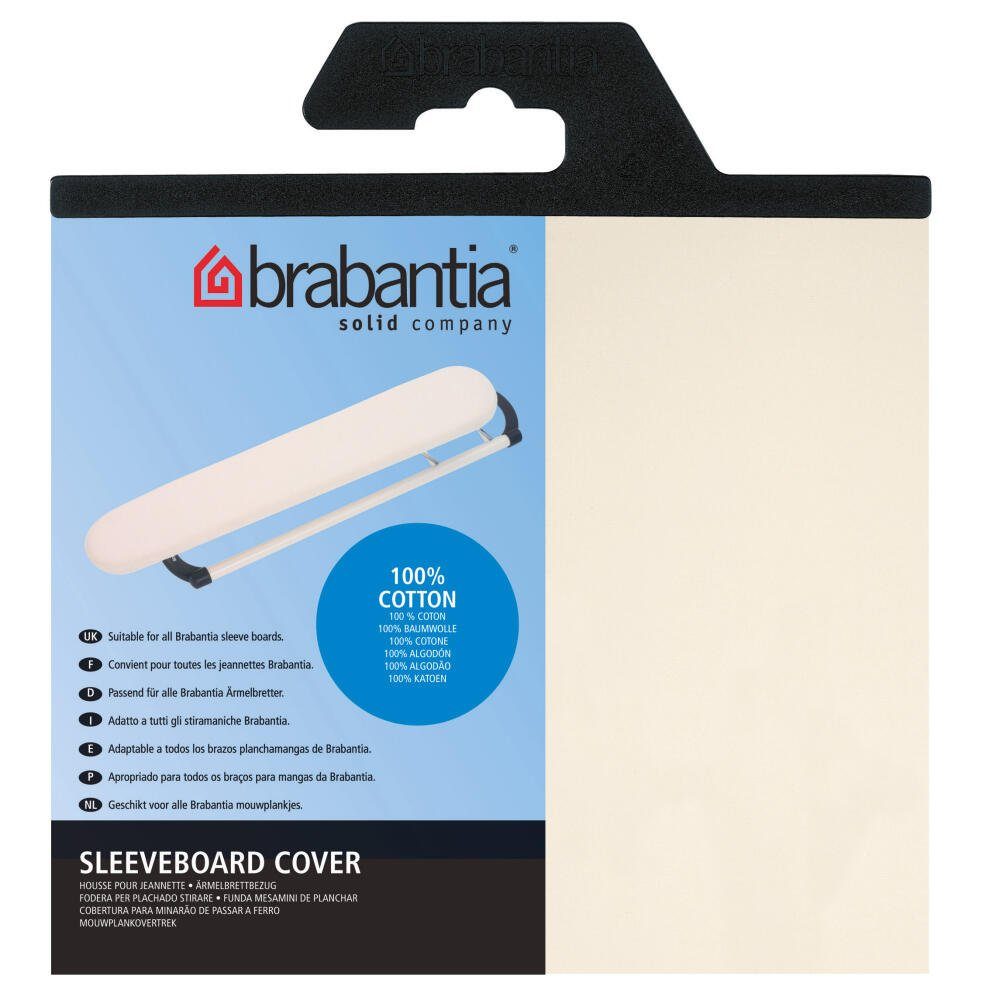 Brabantia Bügelbrettbezug Ärmelbrettbezug mit 2 mm Schaumstoff, 60 x 10 cm