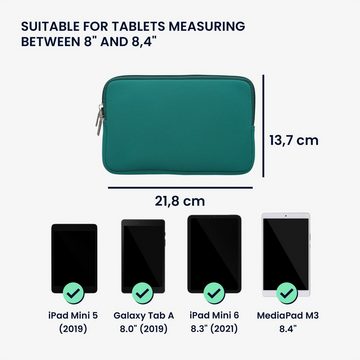 kwmobile Tablet-Hülle Tablet Hülle für 8"-8,4" Tablet, Universal Neopren Tasche Cover Case - Schutzhülle Sleeve in Petrol